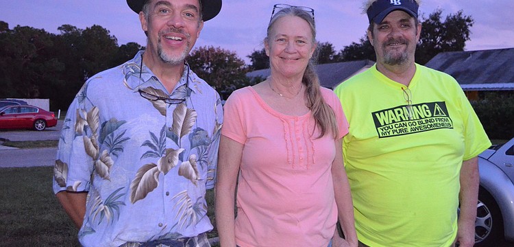 Pastor Brian Bagley-Bonner with Linda and Terry Theiss