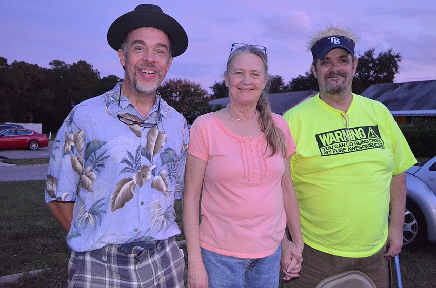 Pastor Brian Bagley-Bonner with Linda and Terry Theiss