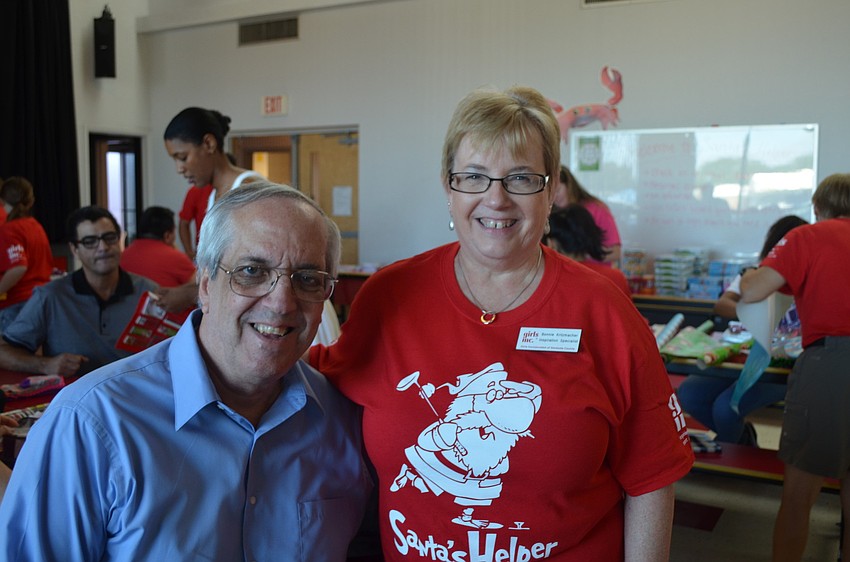 Dave and Bonnie Kritzmacher have wrapped presents at Girls Inc. for seven years