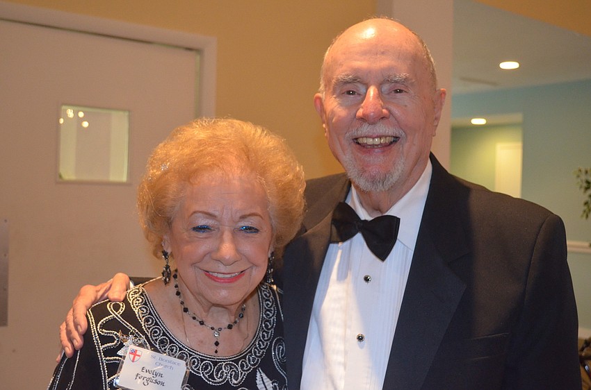 President of the St. Boniface Thrift Shop Evelyn Ferguson and Charlie Lenny