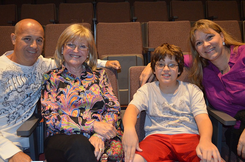 Tom Gilberti with his mother Donna, son Dominic and wife Danielle