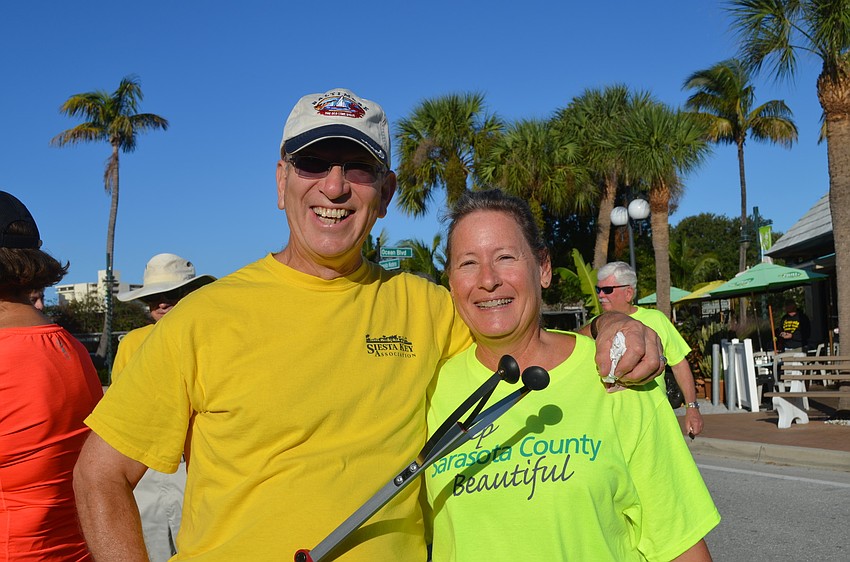 Bill Irish and Nancy O'Brien prepare to pickup