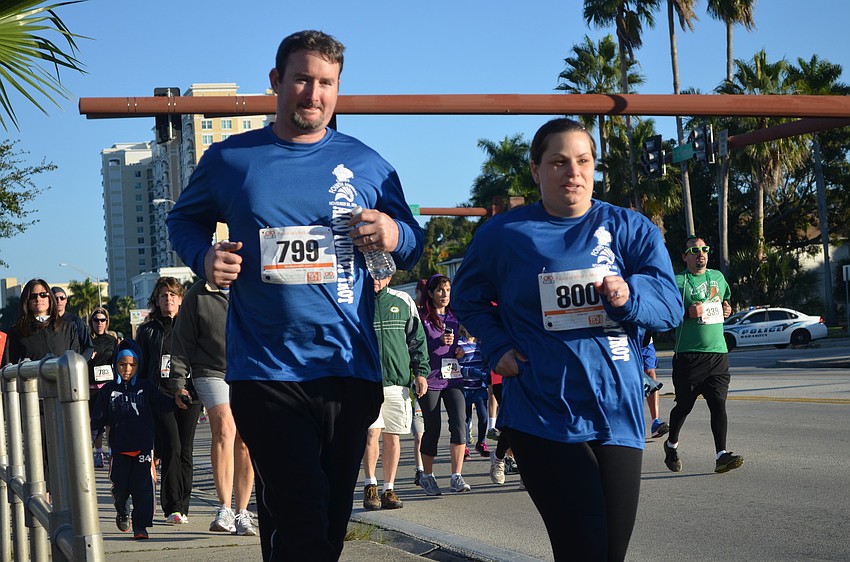 Runners pound the pavement for the Turkey Trot 5K.