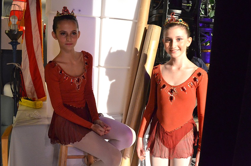 Angelica Salustri and Sarah Shaw backstage