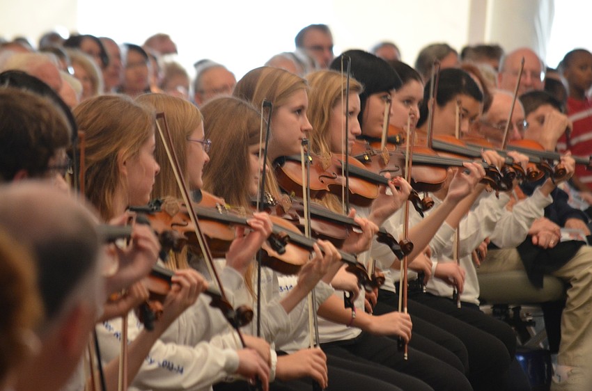 The PMP/Suncoast Super Strings consist of students from different schools, of different ages and had to audition to participate