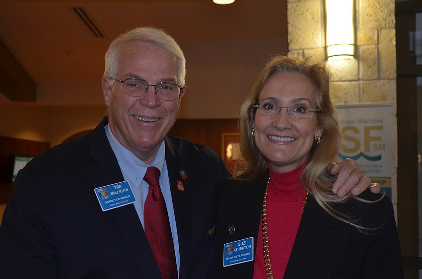 Dist. Gov. Tim Milligan with Suzi Atherton