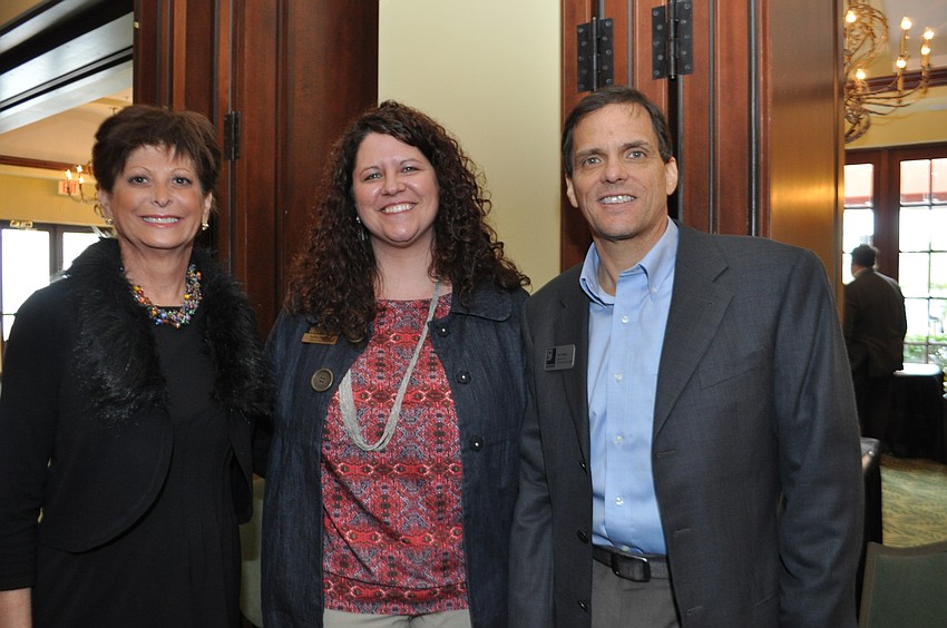 Manatee County Commissioner Robin DiSabatino with Andrea Stephens, of the University of South Florida, and Rick Hughes, of Goodwill Manasota