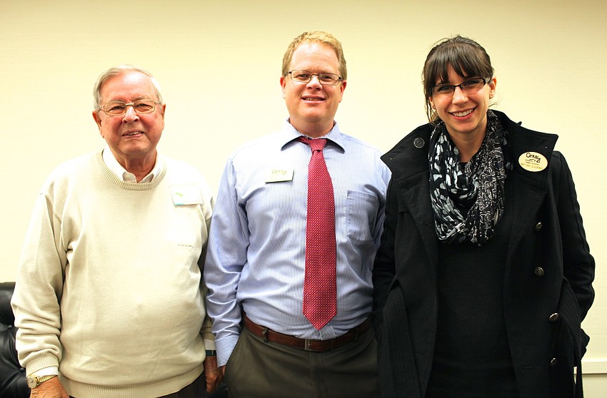 Dick Oâ€™Dowd, Chamber Member, Mike Gray, Century 21 Beggins Enterprise, and Brittany Blackman, Century 21 Beggins Enterprise