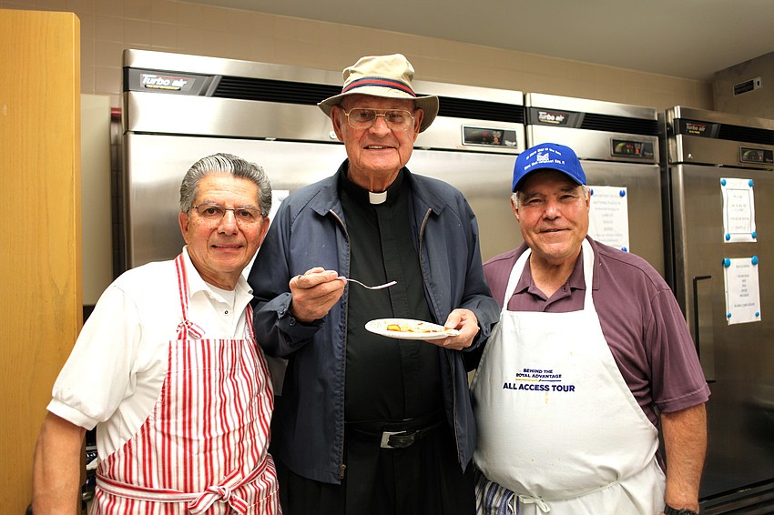Lenny Distefano, the Rev. Edward Pick and Joe Zampino