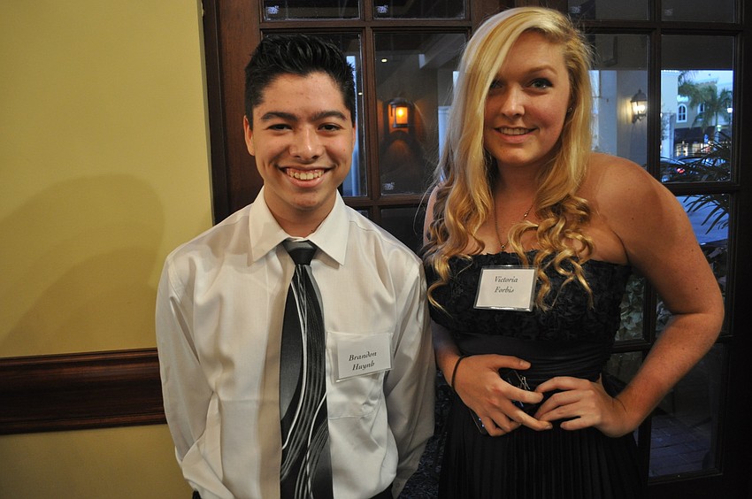 Brandon Huynh, a junior at Braden River High School, displayed photography while Victoria Forbis, a senior at Bayshore High School, showed an acrylic painting.
