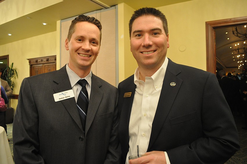 Nathan Bailey of SouthTech and Dennis Murphy of Gateway Bank