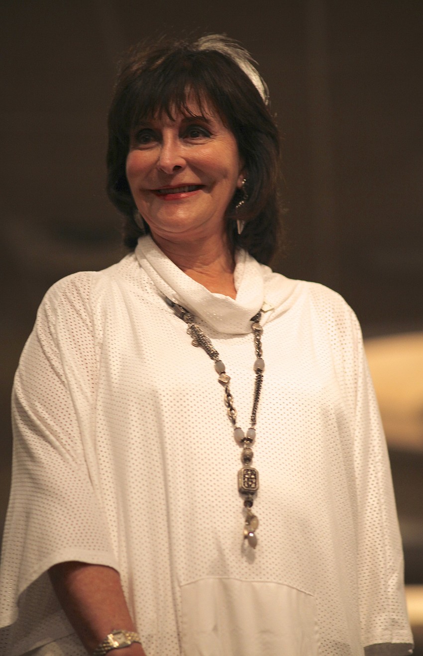 Lois Schottenstein is the first model down the runway.