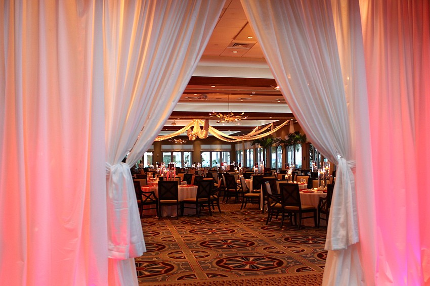 The dining room entrance was grander than most days.