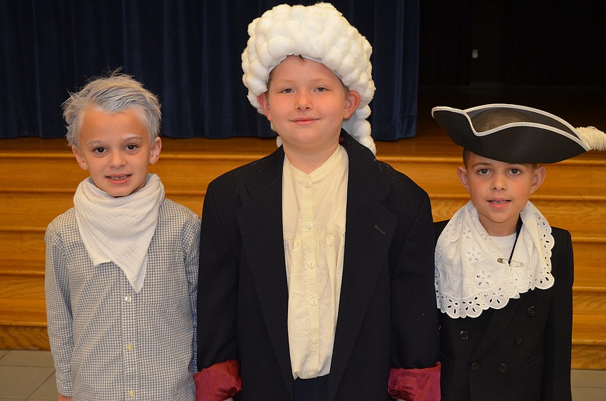 Adam Batko, Alex Olson and Wesley Wehlage as Thomas Jefferson