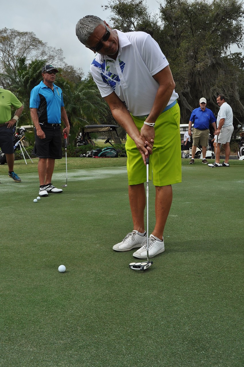 Matt Dimaio puts before the start of the tournament.