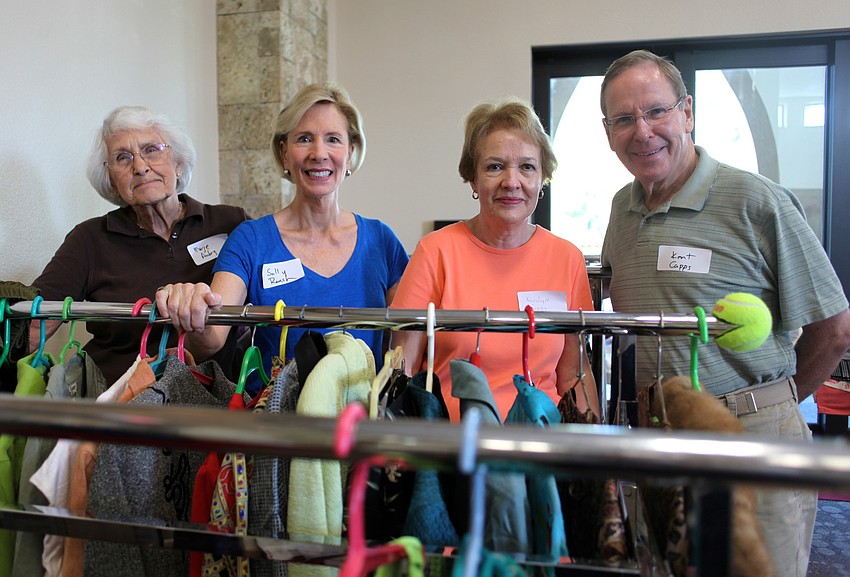 Marje Aubry and Sally Rauch with Karolyn and Kent Capps
