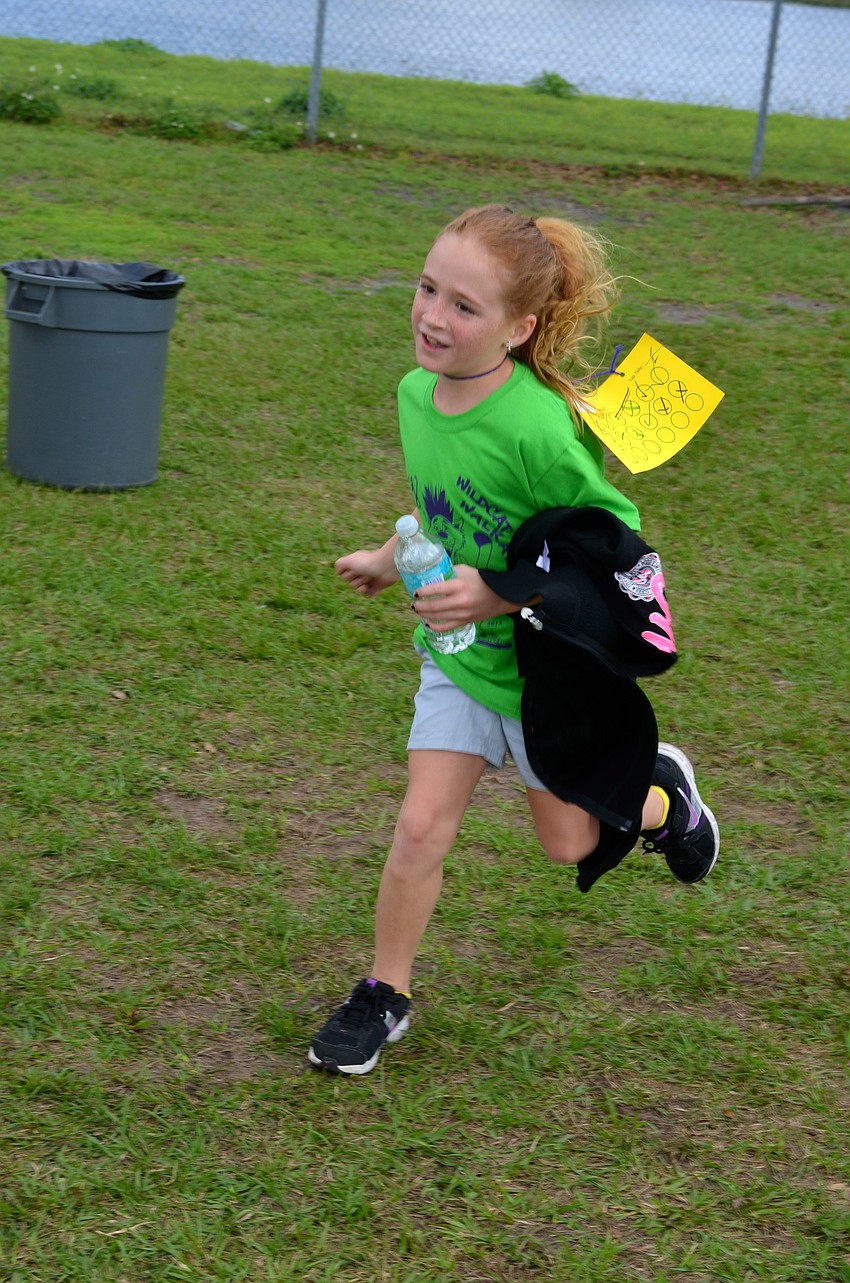 Natalie Thomas, 8, loves running.