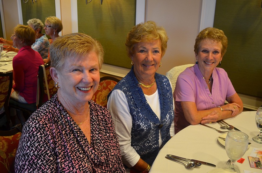 Sallie Shuford, Elaine Leonard and Barbara Paddock enjoy time with friends.