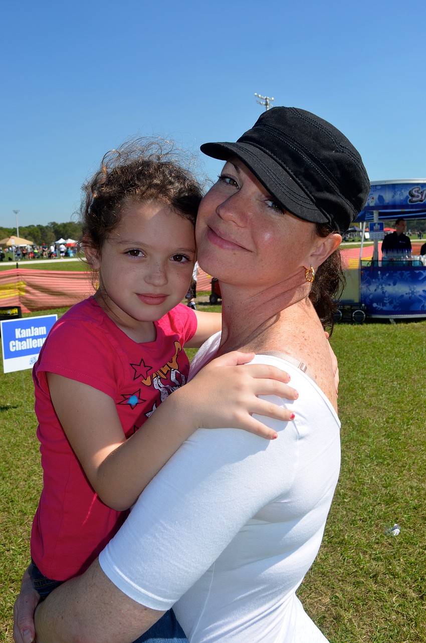Six-year-old Eliana Rodriguez with her mother, Shannon.
