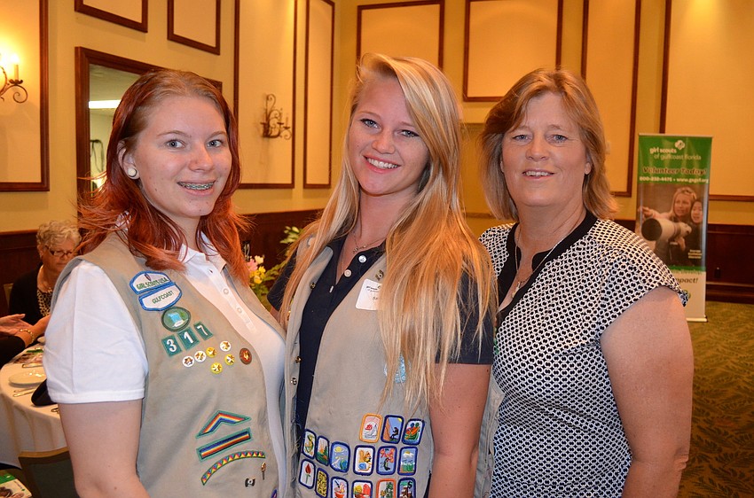 Jasmine Morgan, 17, with Samantha Wood and her mother, Debbi.