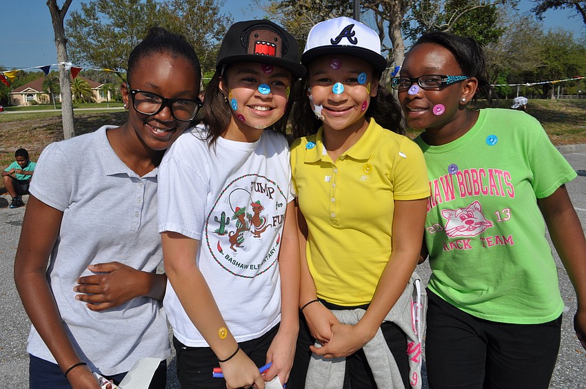 Dashanti Bradley, Lizbeth Nunez, Arieana Ramirez and Jaden Bundrage are in fifth grade.