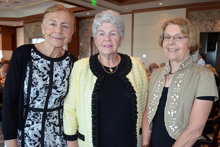 Newly elected officers Vivian Leahy, Eileen Hassel and Jo Franz