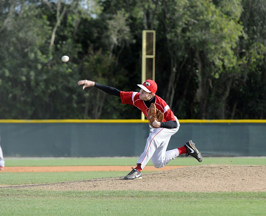 Cardinal Mooney freshman pitcher Steven Varone got the call on the mound against Miami Springs March 26.