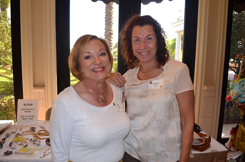 Patti Wrobel and Phyllis Fox enjoy girl time at the women-only event.