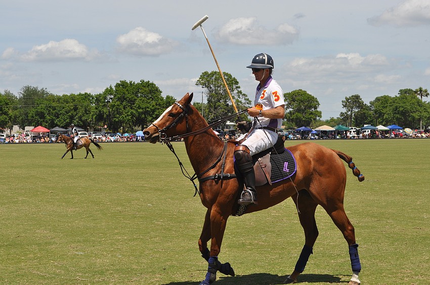 Francisco Llosa of Siaana Polo takes a break from the action.
