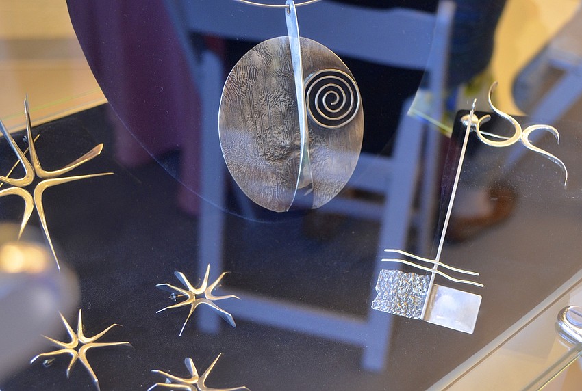 Brickmanâ€™s jewelry was on display during the reception.