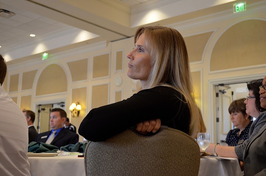 Stacy Morgan takes mental notes.