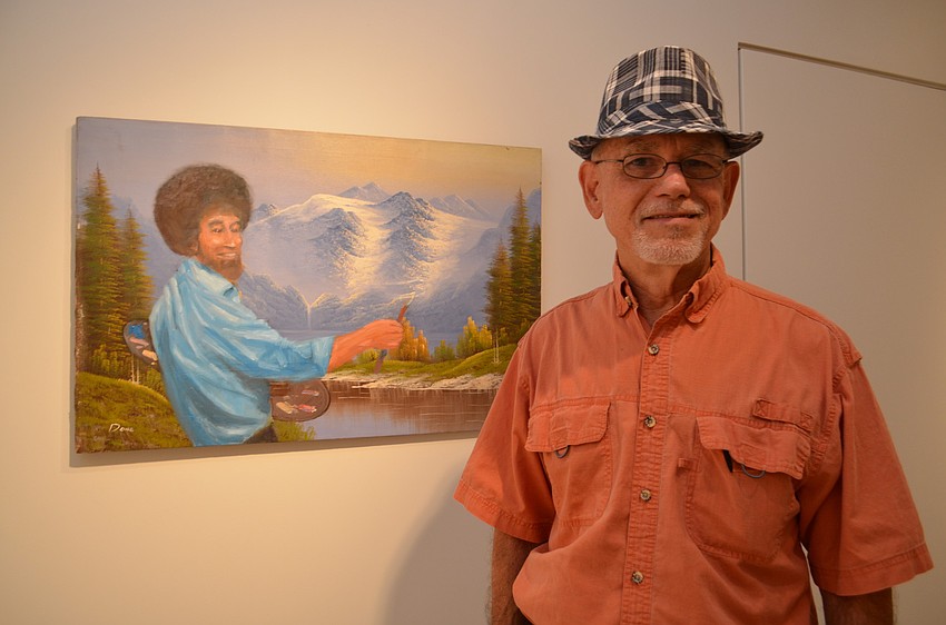 Joseph Melancon with his piece 