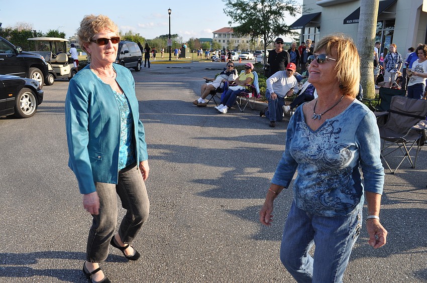JoAnne Carpino and Carol Amend grooved to the music.