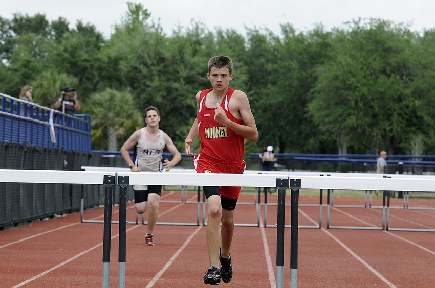Cardinal Mooney freshman Colin Coviello ran the 300 hurdles in 55.64.
