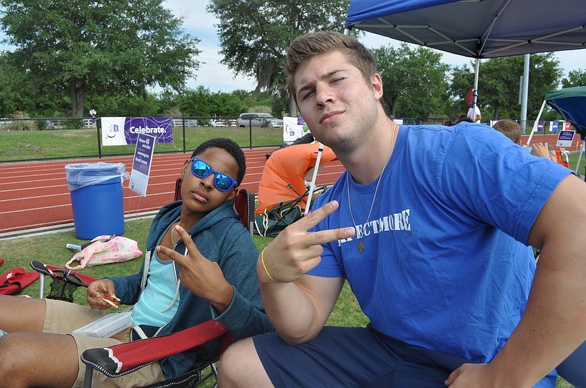 Out-of-Door eleventh graders David Grain and Max Provost of Team New York Yankees. The team raised $6,091.