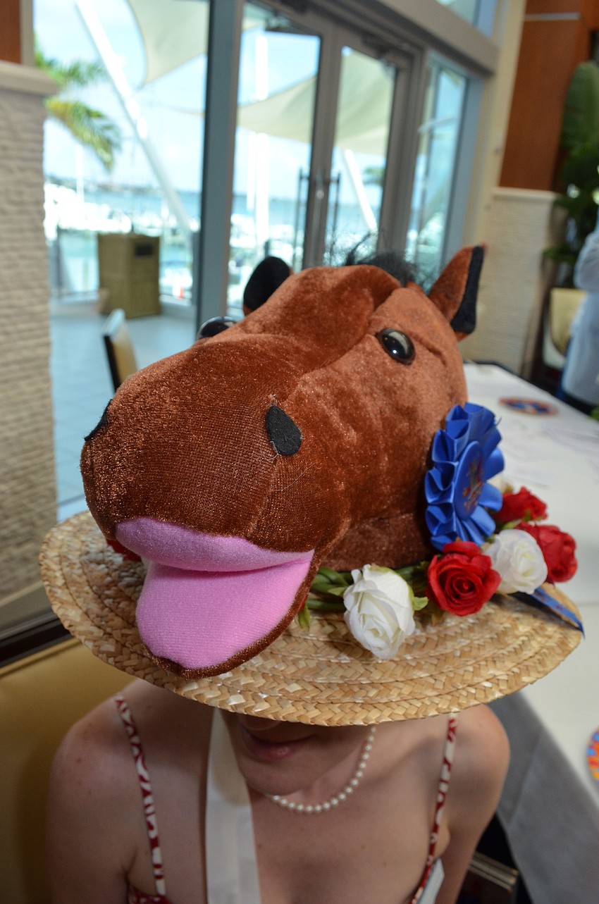 Courtney Goodman made a horse hat.