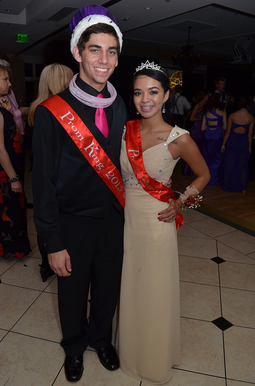Prom King Charles Roberts and Prom Queen Kim Delgado