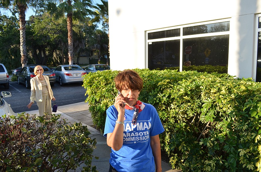 Susan Chapman awaits final results Tuesday night.