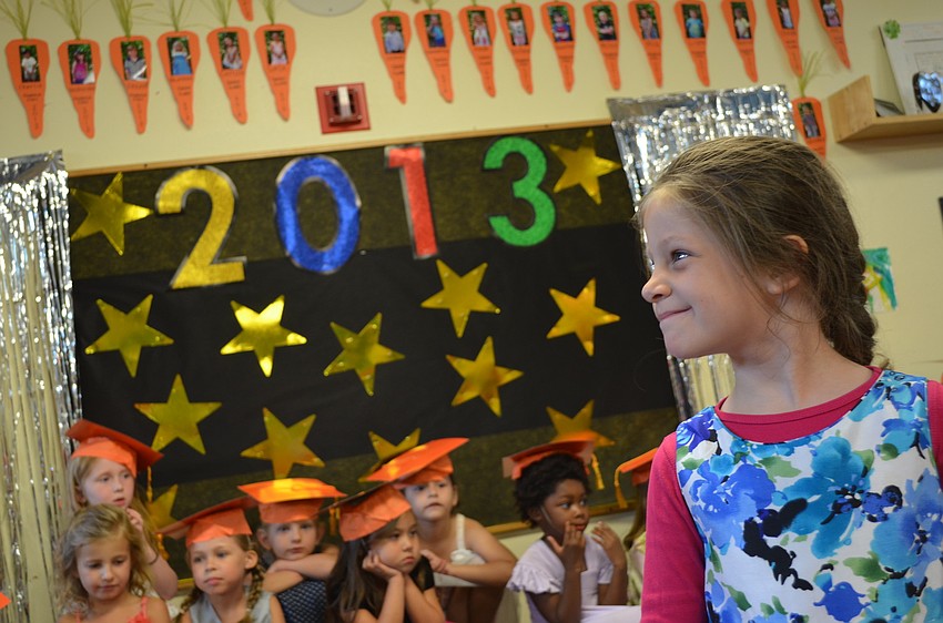 Ella Abernathy will be attending Southside Elementary for kindergarten in the fall. She likes to ride her bike and paint at the art table.