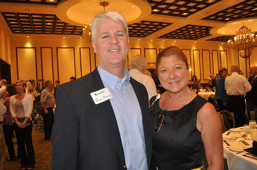 Brian Kennelly, president of Lakewood Ranch Commercial Realty, with Kimberly Donaghy of the Lakewood Ranch Medical Center