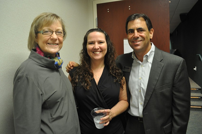 Jean May with Robin Parsons of the Lakewood Ranch Business Alliance and David Fink of the Lakewood Ranch Business Alliance and Rogan & Associates