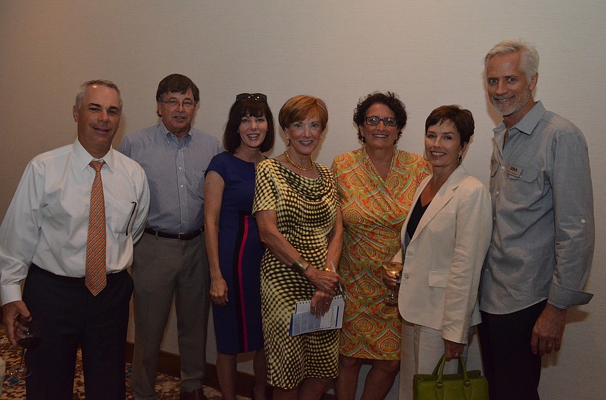 Jay Logan, Mark Pierce and his wife Traci, Karin Jones, Brigitte Gallagher, Holly Logan and Chris Gallagher