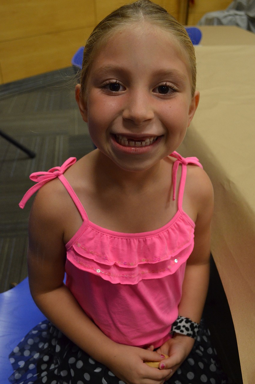 Charlotte Pico, 6, says her favorite ice cream flavor is chocolate.