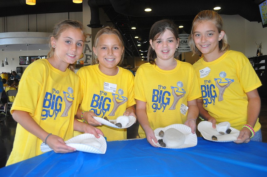 Darcy Jerome, Taylor Shepard, Emily Bezet and Rylie Cunneen made paperweights.