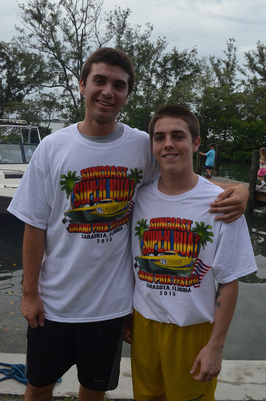 Volunteers Justin Lakin and Anthony Slack