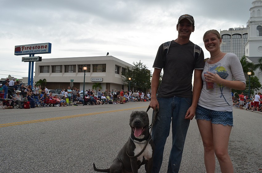 Shane Gay with Aly Quattlebaum and dog, Marley