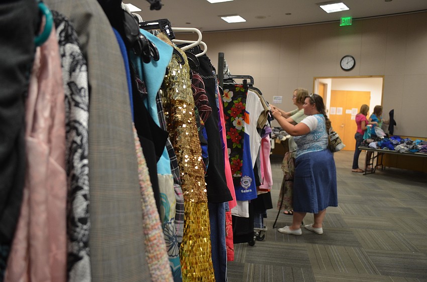 Families participated in the clothing swap at Selby Public Library.
