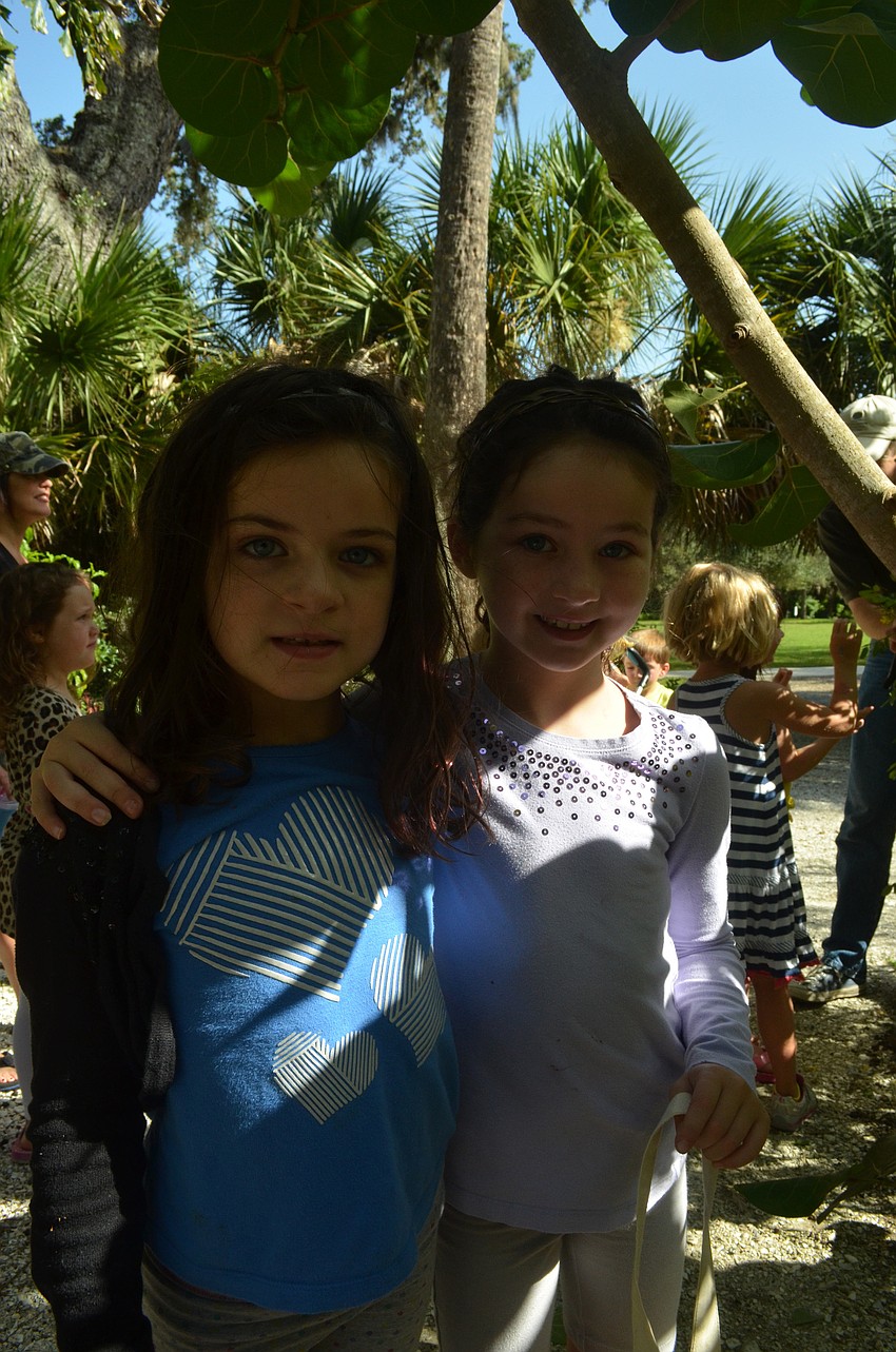 Sisters Melody Hardin, 5, and Hannah, 7, take a nature tour at Bay Preserve in Osprey.
