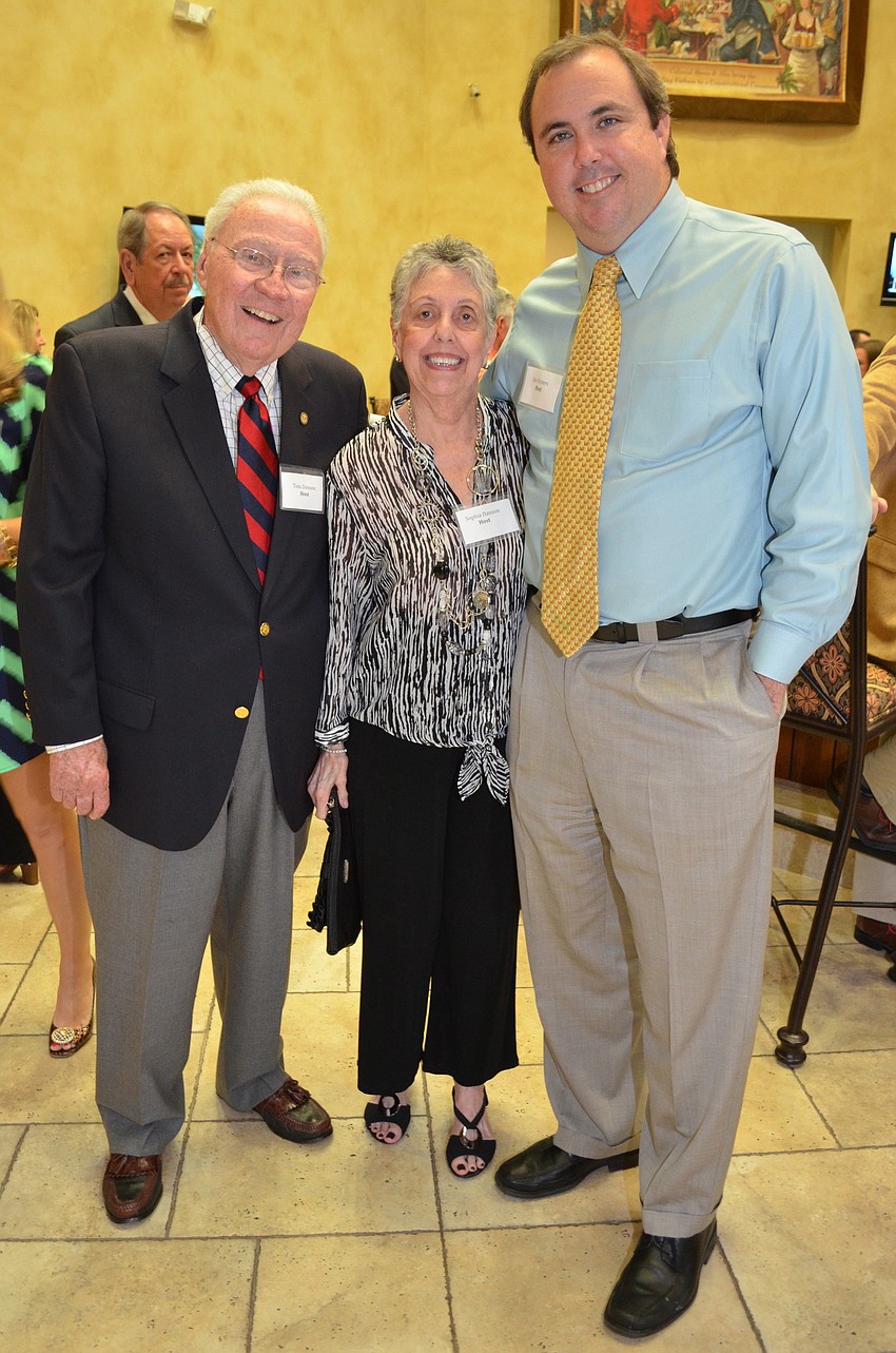 Representative Tom Danson with his wife Sophia and Joe Gruters