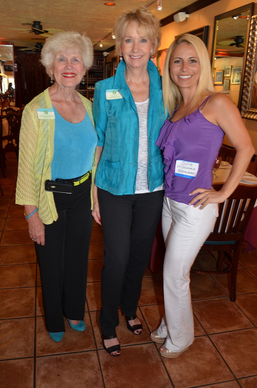 Sponsors Joyce Berk and Tyeanne Dillon with host Giulia Salustri